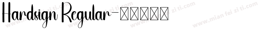 Hardsign Regular字体转换